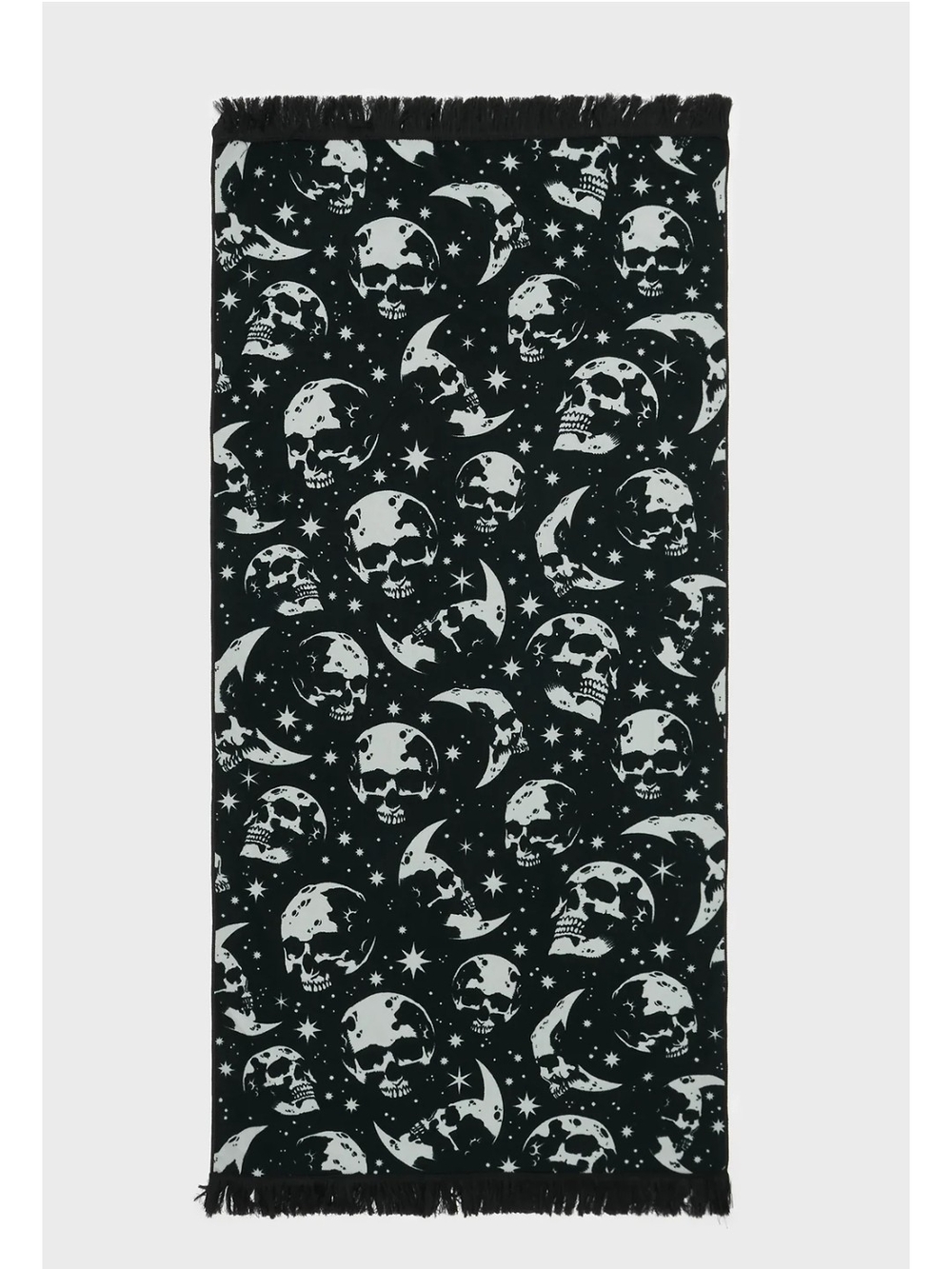 Killstar Black & White Skull Moon Beach Towel